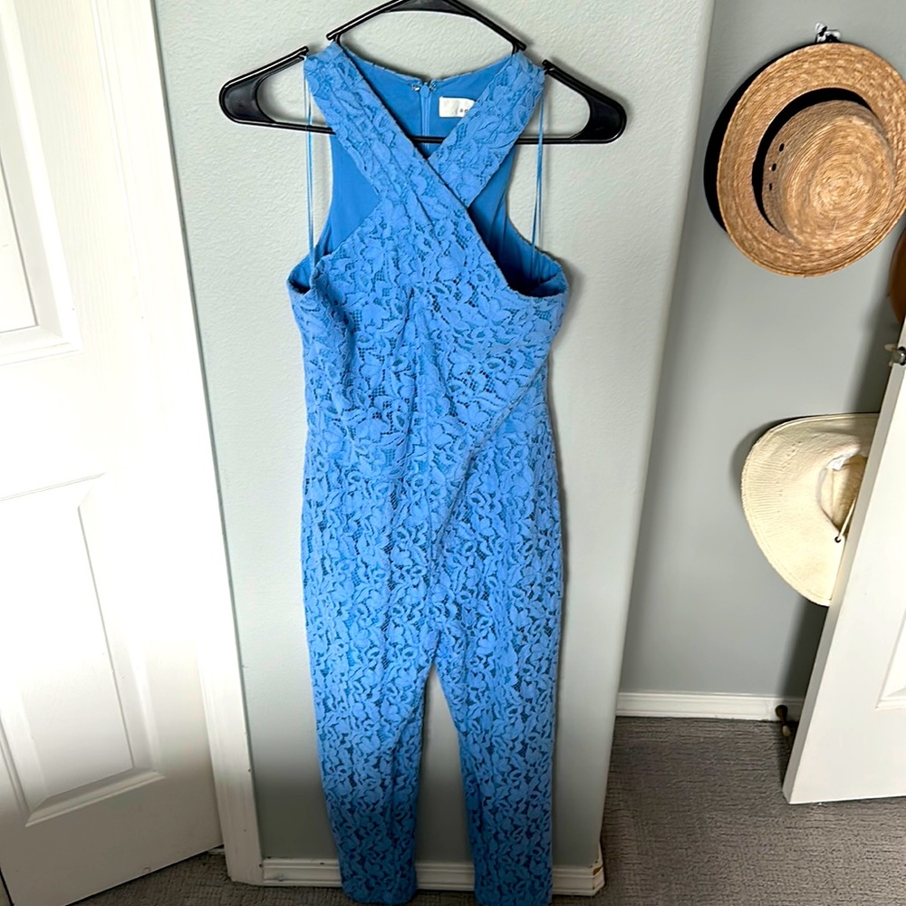 Blue lace jumpsuit. Worn once. Adeline Rae from Nordstrom